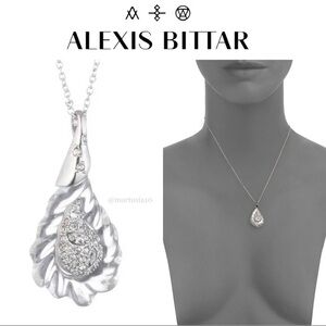 Alexis Bittar Crystal Encrusted Paisley Rope Necklace